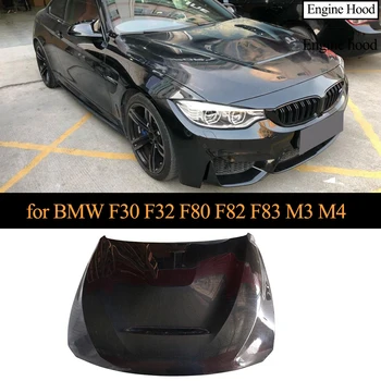 Ogljikovih Vlaken Avto Motor Nape Pokrova Pokrov za BMW 3 4 Serije F30 F32 F80 F82 F83 M3 M4 Sijaj črna