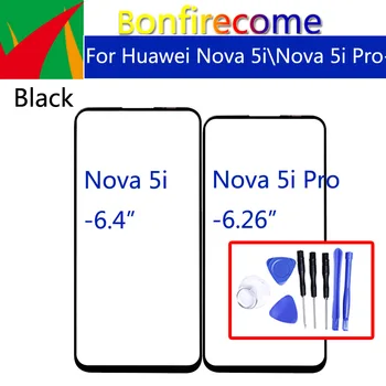 Za Huawei Nova 5i\ Nova 5i Pro Sprednji Zaslon na Dotik Steklo Zunanji Objektiv LCD Zamenjava sprednjega Stekla