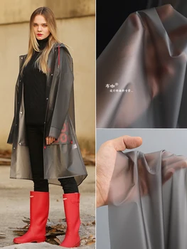Motnega, črna, siva, delno pregleden TPU tkanine mat dežni plašč film nepremočljiva okolju prijazno plastično oblikovanje krpo