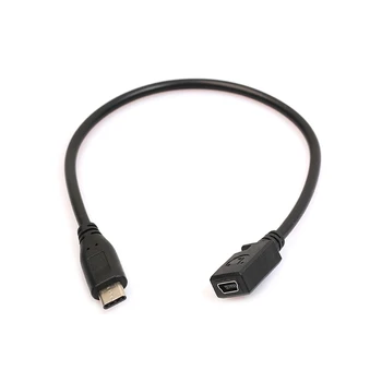 Tip C USB 3.1 Moški Mini USB Ženski Polnjenje Podatkovnega Kabla za Nexus 6P