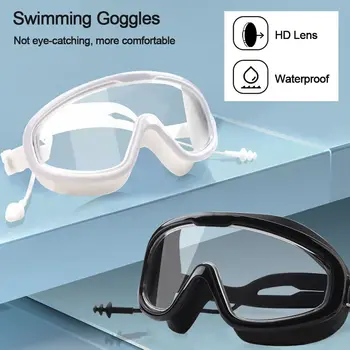 Zunanji Plavati Očala Anti-Fog Širok Pogled Potapljanje, Plavanje Očala s Čepi za izobraževanje Mladih