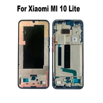 Za Xiaomi Mi 10 Lite Sredini okvirja Spredaj Hrbtni Pokrovček Baterije Vrata Stanovanja Ploščo rezervnih Delov