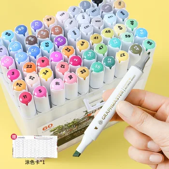 Gm1020 alkohola marker študent nastavite otrok barva barvanje pero animacijskih umetnosti dvakrat vodil marker