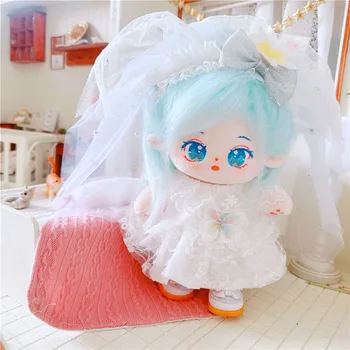 Poročna Obleka 20 cm Idol Lutka Obleko za Pliš Plišaste Igrače Baby Doll Obleko Pribor za Koreja Kpop EXO Lutke Super Zvezda