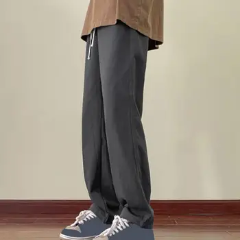 Barva Moških Sweatpants Japonski Stil za Moške Elastično Vrvico Tovora Hlače z Žepi Debele Vrečasta Ulične za Zimo