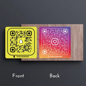 Po meri Snap in Instagram Budiness Kartice Mini Socialnih Medijev vizitke Zaobljenimi Vogali Socialne telefonske Kartice, Design&Tiskanje