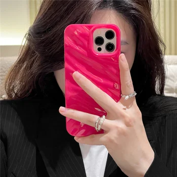 Moda Kul Rose Red Naguban Primeru Telefon Za iPhone 14 11 12 13 Pro Max Kritje luksuzni Sijajni Silikonski Primerih Za 14 Pro Max