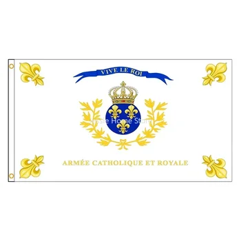 90x150cm Francija Katoliške in Kraljeve Vojske, Zastave Poliester Natisnjeni Banner Za Dekoracijo