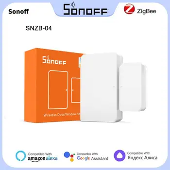 1PCS SONOFF SNZB-04 ZigBee Brezžična Vrata/Okno Alarm Senzor Ni Baterije, Opozorilo, Obvestilo Preko EWeLink APLIKACIJO Smart Home Securit