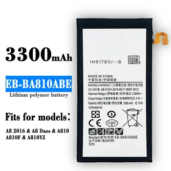 EB-BA810ABE 3300mAh Baterija Za Samsung Galaxy A8(2016) A8 DUO SM-A810-SM-A810F SM-A810YZ Baterije Litijeva Baterija