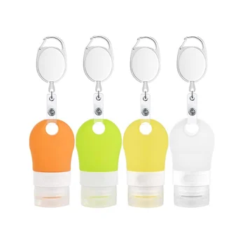 4pc Prenosni Silikonski Potovanja Steklenice Set Mini Hand Sanitizer Imetnik Varno Gel Prazno Imetnik Hangable Sanitizer Steklenice, Posodo
