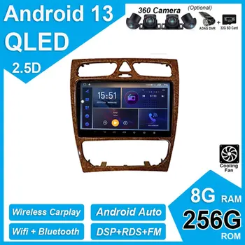 Android 13 Za Mercedes Benz C Razred W203 C200 C320 C350 Avto player, GPS, Video Audio Zaslon Navigacijska stereo Radio Večpredstavnostnih