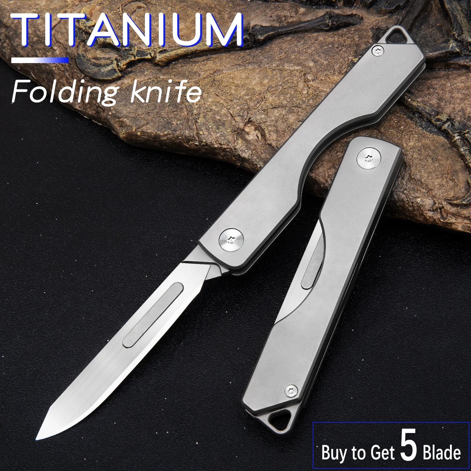 Titana Folding Nož Skalpela EOS Prostem Orodje, S Ogljikovega Jekla Rezilo Brezplačna Dostava
